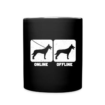 Malinois Belgian Shepherd Dog - Full Colour Mug - black - Front