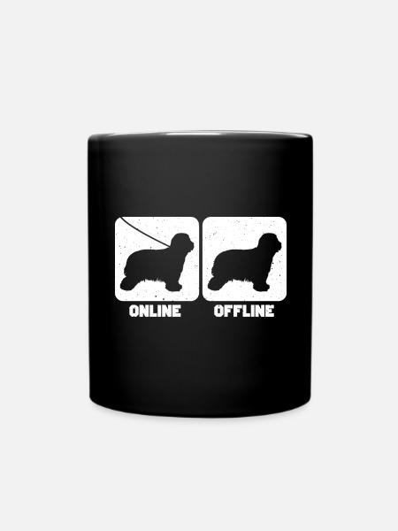 Bearded Collie - Tasse einfarbig - Schwarz