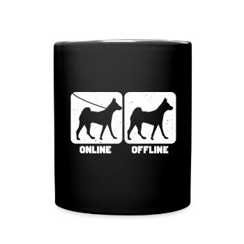 Basenji - Tasse einfarbig - Schwarz - Vorne