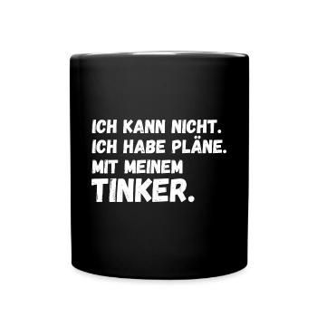 Pferd Reitsport Reiten Pferdesport Tinker - Tasse einfarbig - Schwarz - Vorne