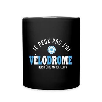 football marseille Jpeux pas vélodrome marseillais - Mug uni - noir - Devant