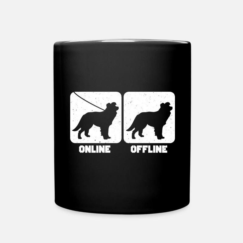 Border Collie Hund - Tasse einfarbig - Schwarz