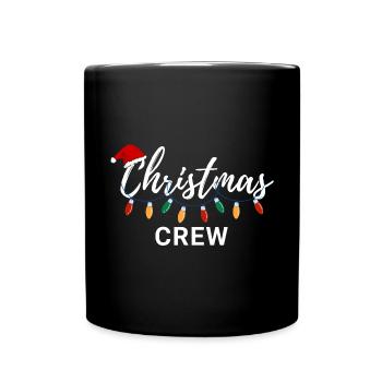 Weihnachts-Crew - Tasse einfarbig - Schwarz - Vorne
