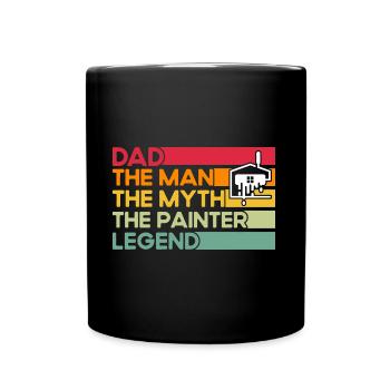 Farbe mischen Dekorateur Bautenmaler Geschenk - Tasse einfarbig - Schwarz - Vorne