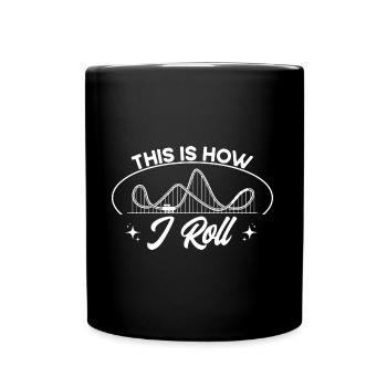 Roller Coaster Amusement Park Roller Coaster Lovers - Full Colour Mug - black - Front
