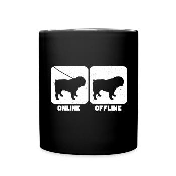 Race de chien bouledogue - Mug uni - noir - Devant
