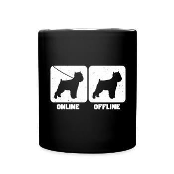 Bruxelles Griffon amoureux chien propriétaire papa maman - Mug uni - noir - Devant