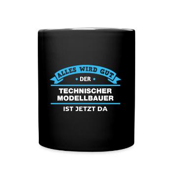 Technischer Modellbauer Design für Handwerker - Tasse einfarbig - Schwarz - Vorne