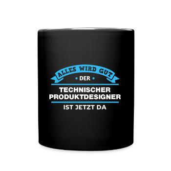 Technischer Produktdesigner Design für Profis - Tasse einfarbig - Schwarz - Vorne