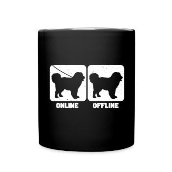 Kaukasischer Owtscharka Caucasian Shepherd Dog - Tasse einfarbig - Schwarz - Vorne