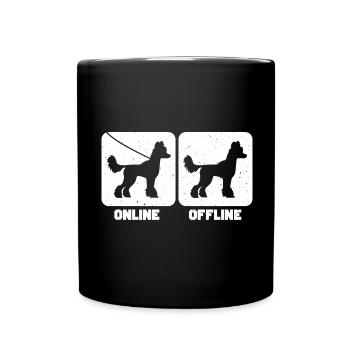 Chinese Crested Dog Chinesischer Schopfhund - Tasse einfarbig - Schwarz - Vorne
