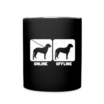 Retriever à poil bouclé - Mug uni - noir - Devant