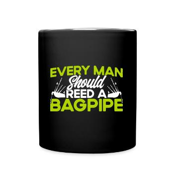 Dudelsack Dudelsackspieler Dudelsäcke Geschenk - Tasse einfarbig - Schwarz - Vorne
