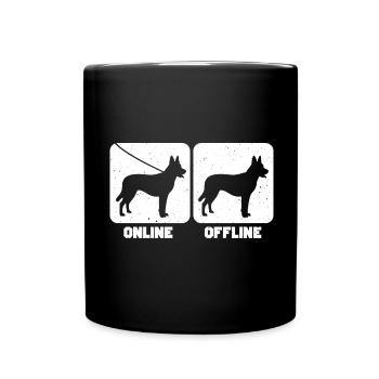 Holländischer Schäferhund Hollandse Herdershond - Tasse einfarbig - Schwarz - Vorne