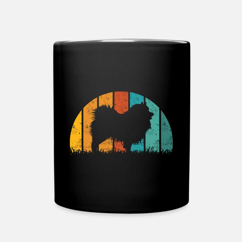 Wolfsspitz Vintage Retro - Tasse einfarbig - Schwarz