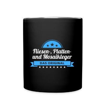 Fliesenleger Design für stolze Handwerker - Tasse einfarbig - Schwarz - Vorne