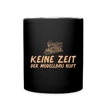 Modelleisenbahn Lok Modellbau Modelleisenbahner - Tasse einfarbig - Schwarz - Vorne