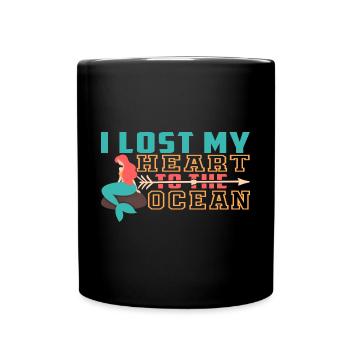 Taucher Tauchen Design Schnorcheln - Tasse einfarbig - Schwarz - Vorne