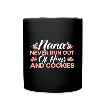 The hugs and cookies never run out of Grandma Geschen - Full Colour Mug - black - Front