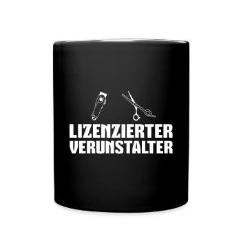 Haarstylist Friseur Salon Lustiges Frisör Geschenk - Tasse einfarbig - Schwarz - Vorne