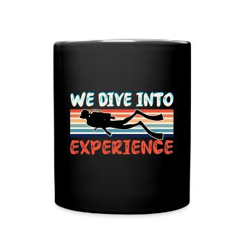 We Dive Into Experience - Full Colour Mug - black - Front