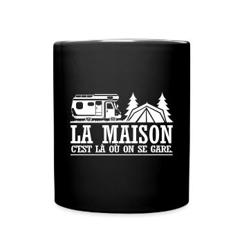 Drôle Camping Humour Camping Car - Mug uni - noir - Devant