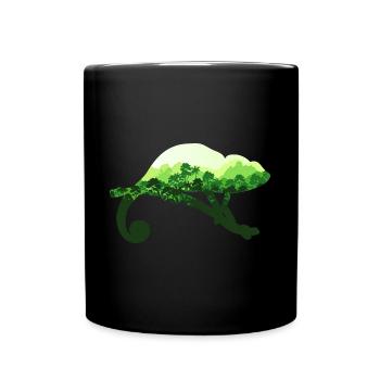Chamäleon - Tasse einfarbig - Schwarz - Vorne