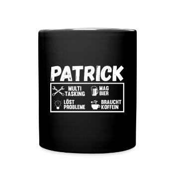 Patrick - Tasse einfarbig - Schwarz - Vorne