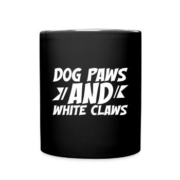 Dog Paws And White Claws 3 - Tasse einfarbig - Schwarz - Vorne