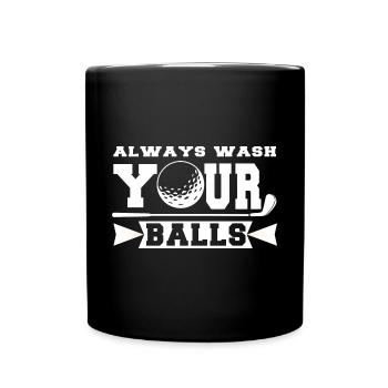 Golf Geschenk Witz Golfspieler Golfer - Tasse einfarbig - Schwarz - Vorne