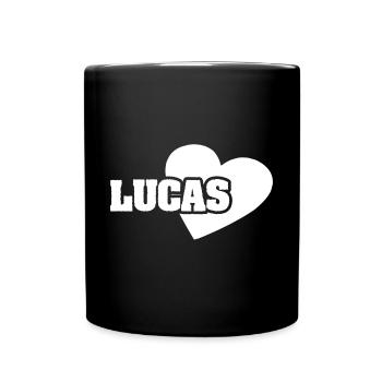 Love Lucas - Tasse einfarbig - Schwarz - Vorne