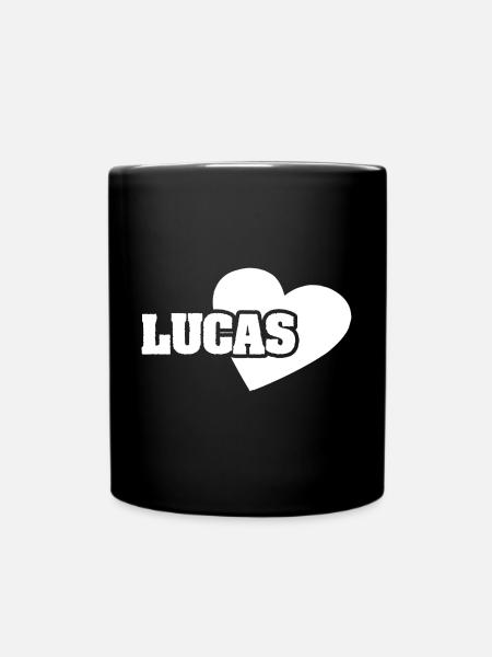 Love Lucas - Tasse einfarbig - Schwarz