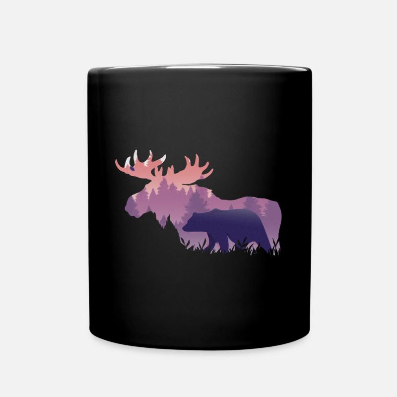 Elch - Tasse einfarbig - Schwarz