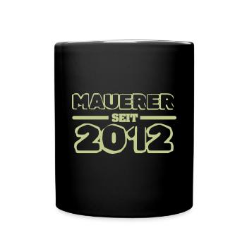 Jahr 2012 - Tasse einfarbig - Schwarz - Vorne