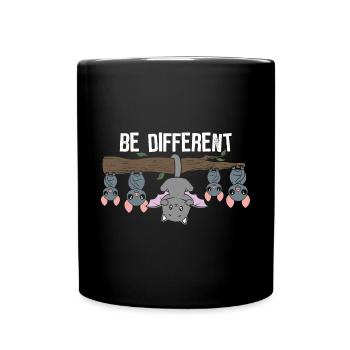 Be different - einzigartig & besonders - Tasse einfarbig - Schwarz - Vorne