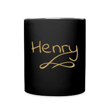 Vorname henry - Tasse einfarbig - Schwarz - Vorne