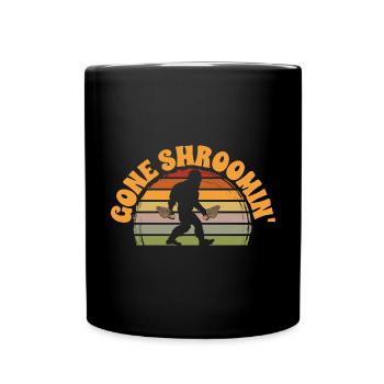 Mushroom picking Mushroom picking Mushrooms Foraging - Full Colour Mug - black - Front
