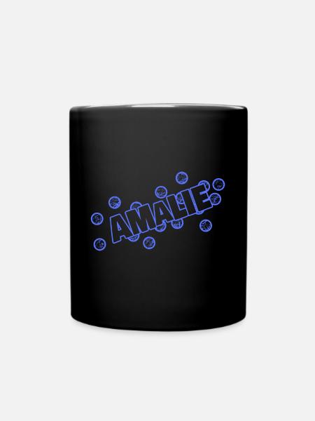 Liebe Amalie - Tasse einfarbig - Schwarz