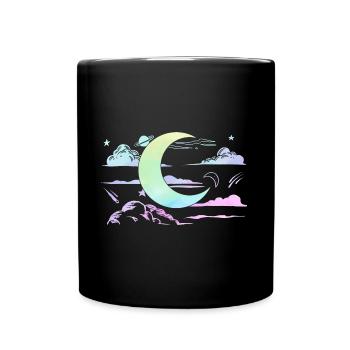 Kawaii Mondsichel Witchy Pastell Goth Mond - Tasse einfarbig - Schwarz - Vorne