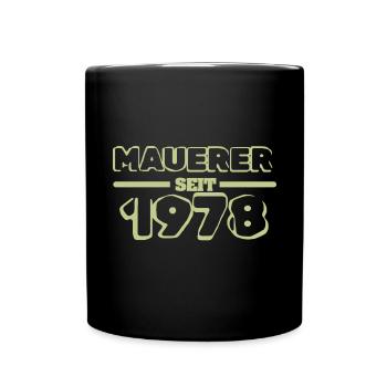 Jahr 1978 - Tasse einfarbig - Schwarz - Vorne