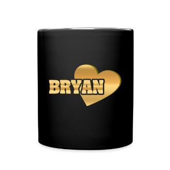 Love Bryan - Tasse einfarbig - Schwarz - Vorne