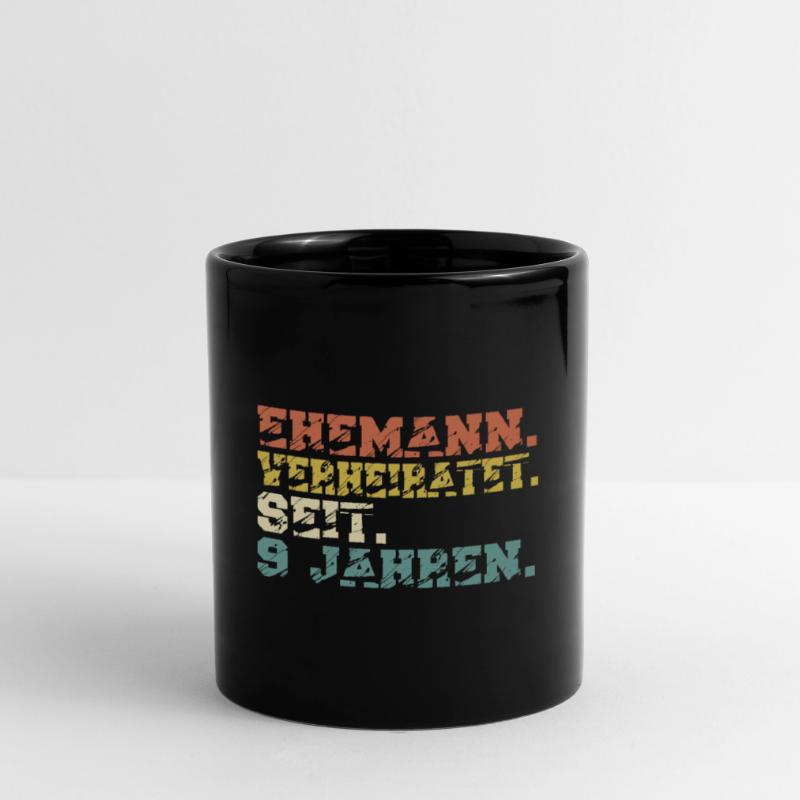 Keramikhochzeit 9 jahre Ehe Hochzeitstag Ehemann Tasse einfarbig