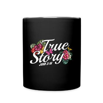 Christian Inspirational Jesus God Gift - Full Colour Mug - black - Front