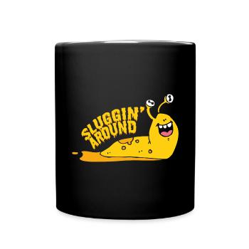 Sluggin autour de la limace de banane - Mug uni - noir - Devant