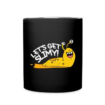 Lets Get Slimy Banana Slug - Full Colour Mug - black - Front