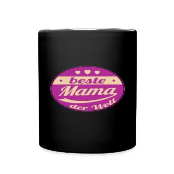 Beste Mama der Welt - Tasse einfarbig - Schwarz - Vorne