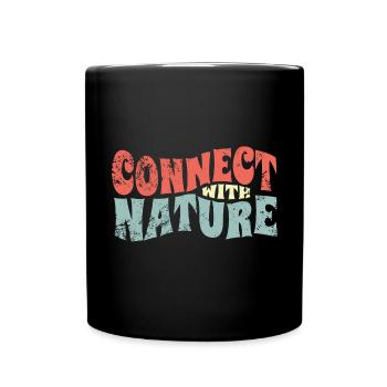 Connectez-vous avec la nature - naturverbunden - Spruch - Mug uni - noir - Devant