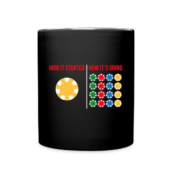 How It Started How It's Going Playing Cards Poker - Tasse einfarbig - Schwarz - Vorne