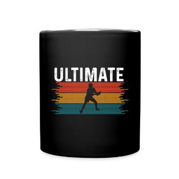 Disque de lancer de frisbee ultime - Mug uni - noir - Devant