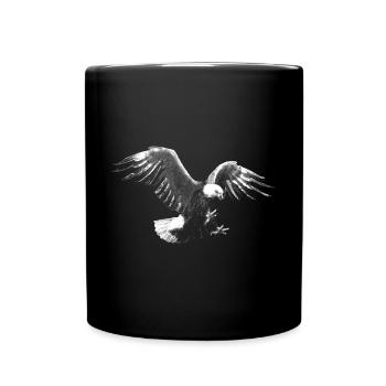 Fliegender Adler - Tasse einfarbig - Schwarz - Vorne